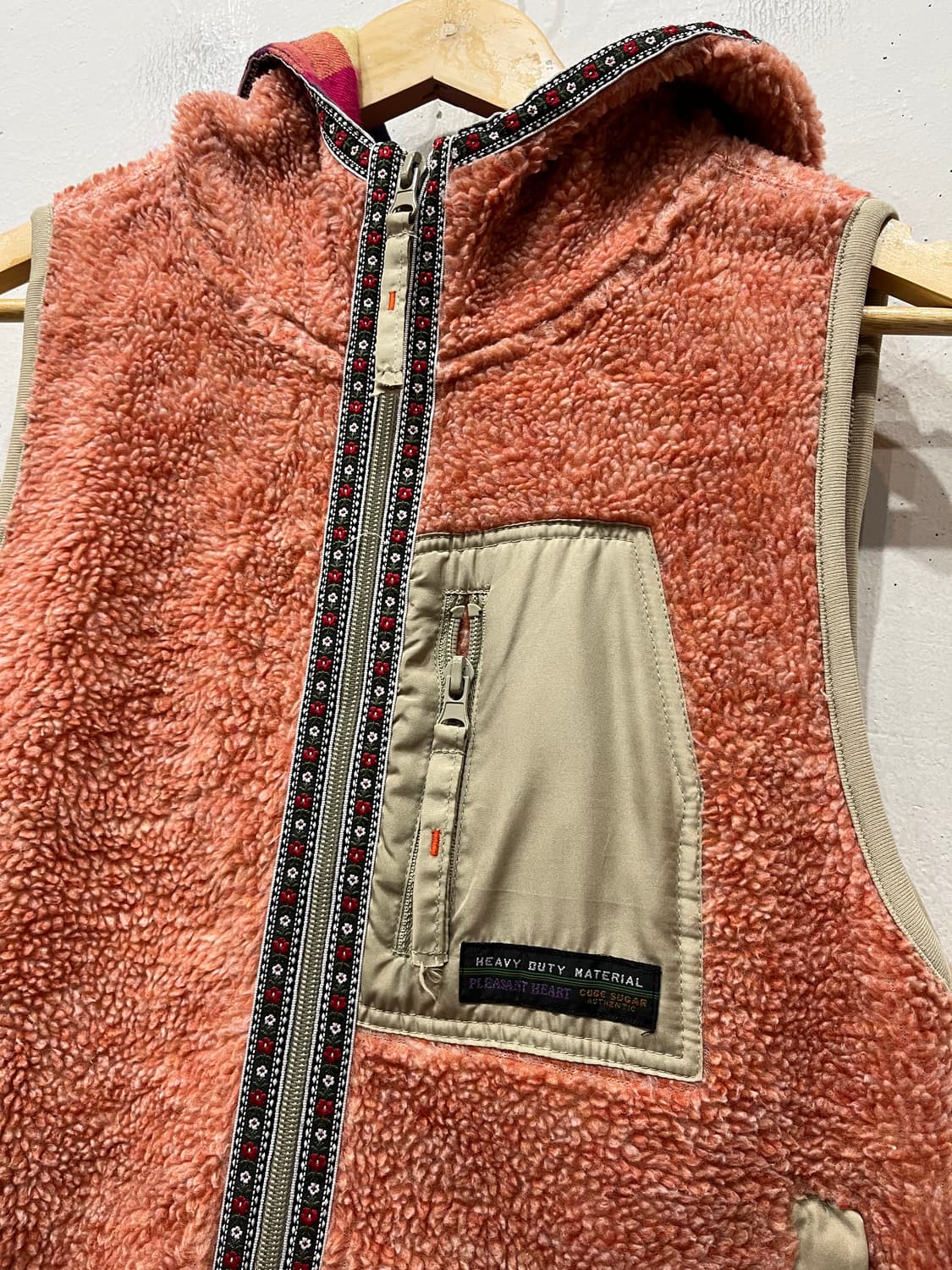 CUBE SUGAR 플리스 후드 베스트 우먼즈 상품이미지2