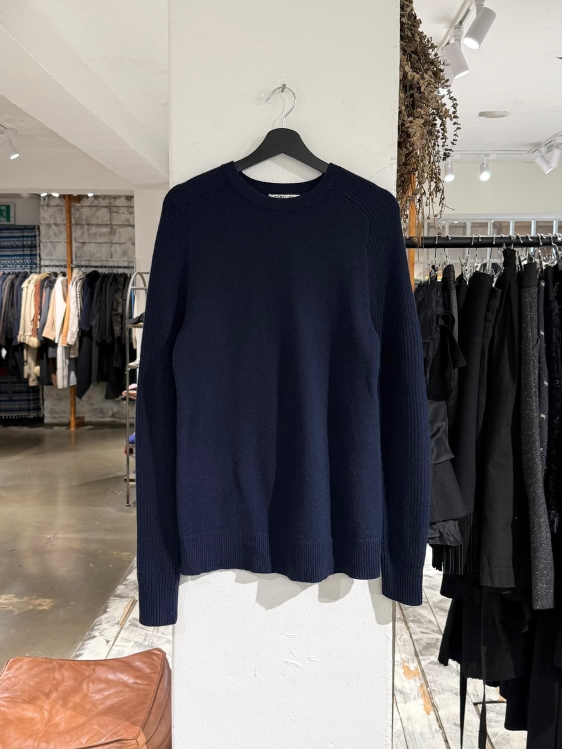 헬무트 랭 네이비 캐시미어 래글런 니트 상품이미지1