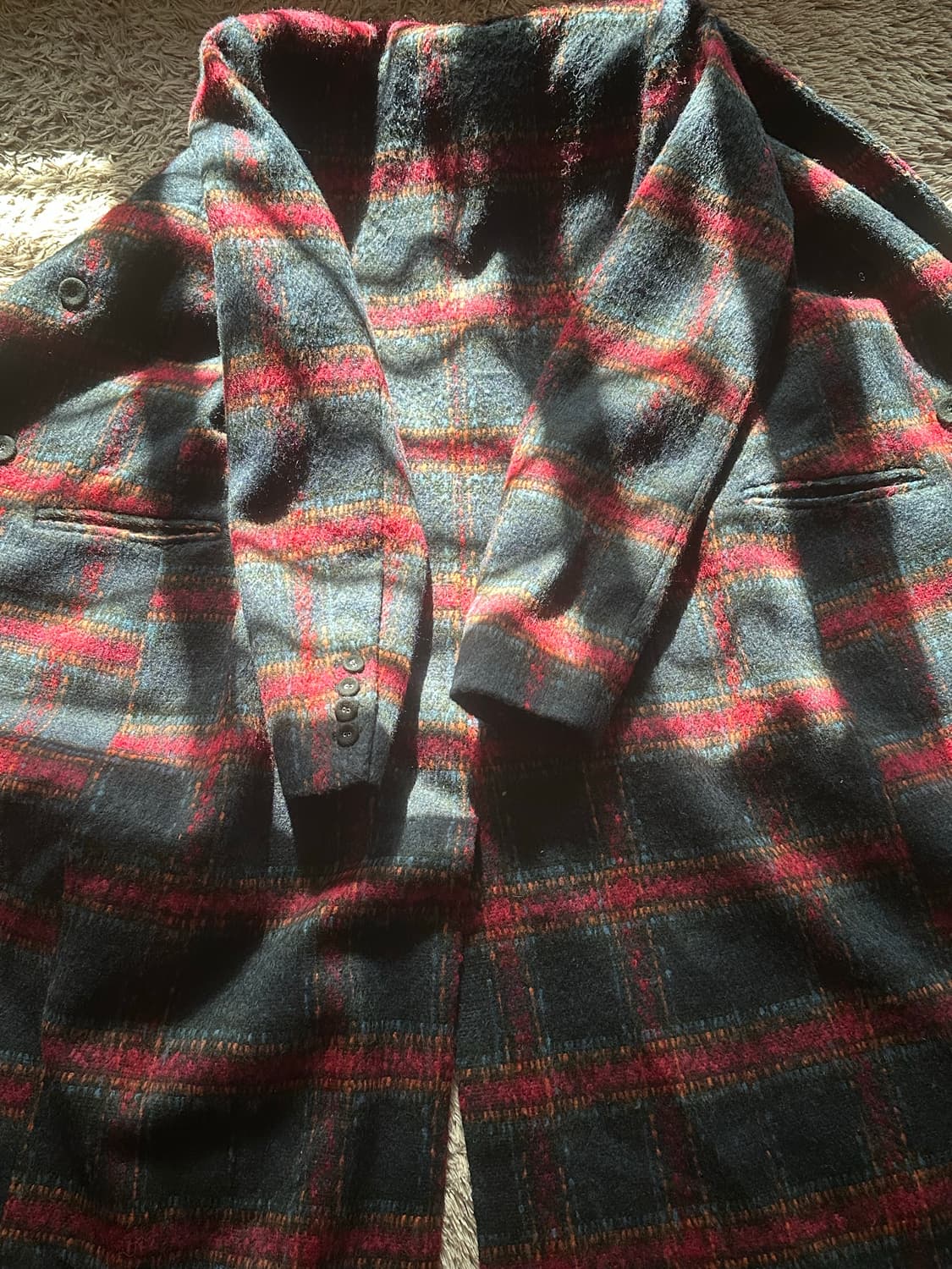 프리미엄 체크 롱코트 상품이미지7