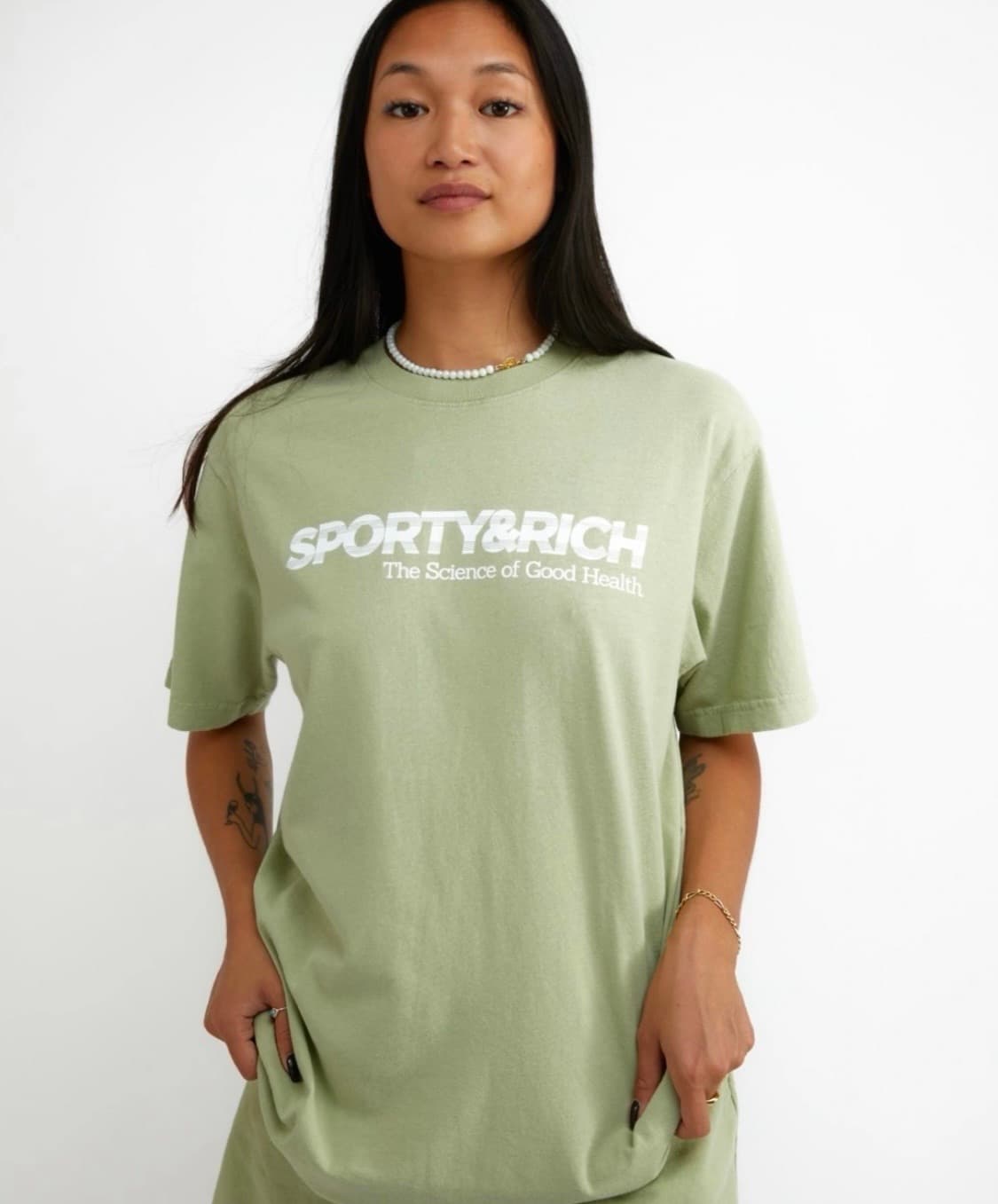 스포티앤리치 sporty&rich 반팔 반바지 셋업 상품이미지1