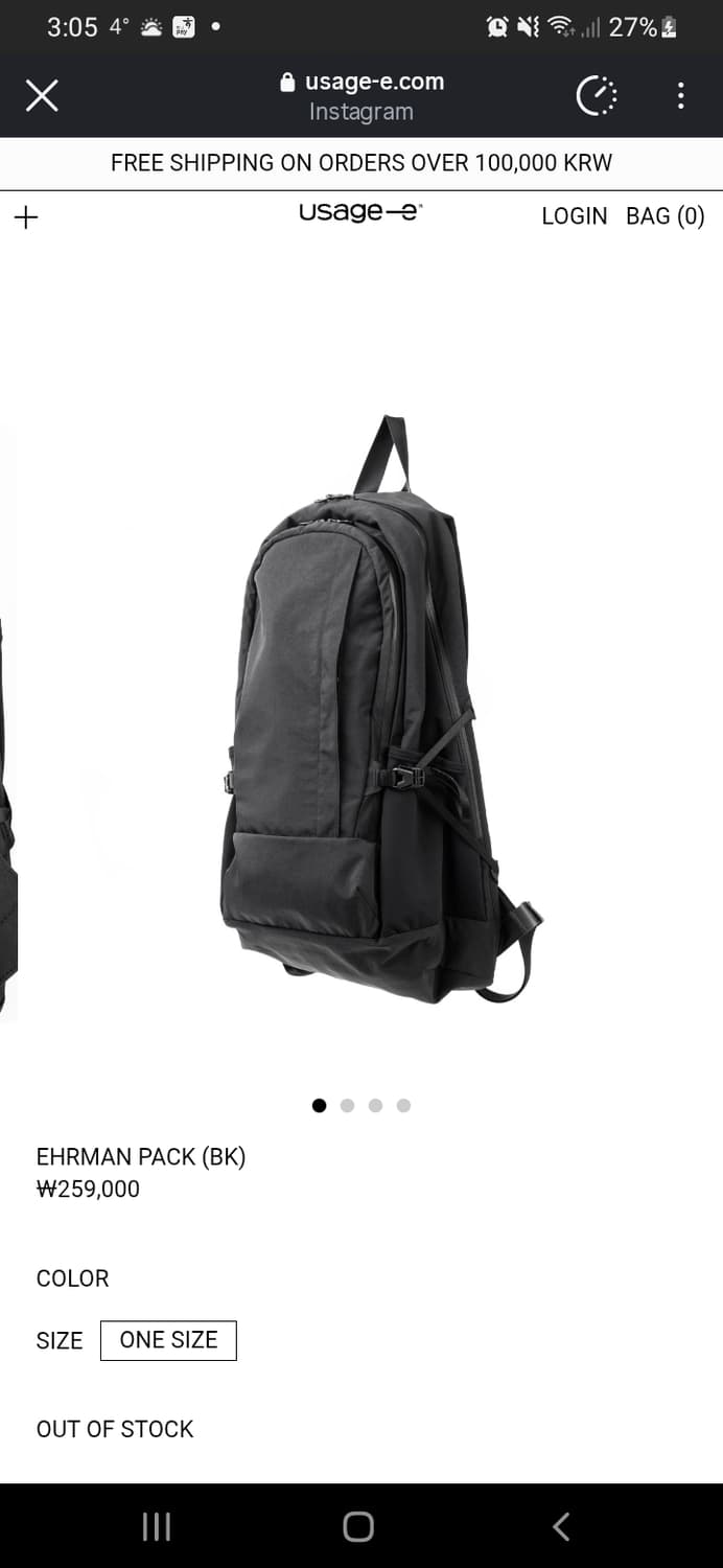 Usage backpack 상품이미지1