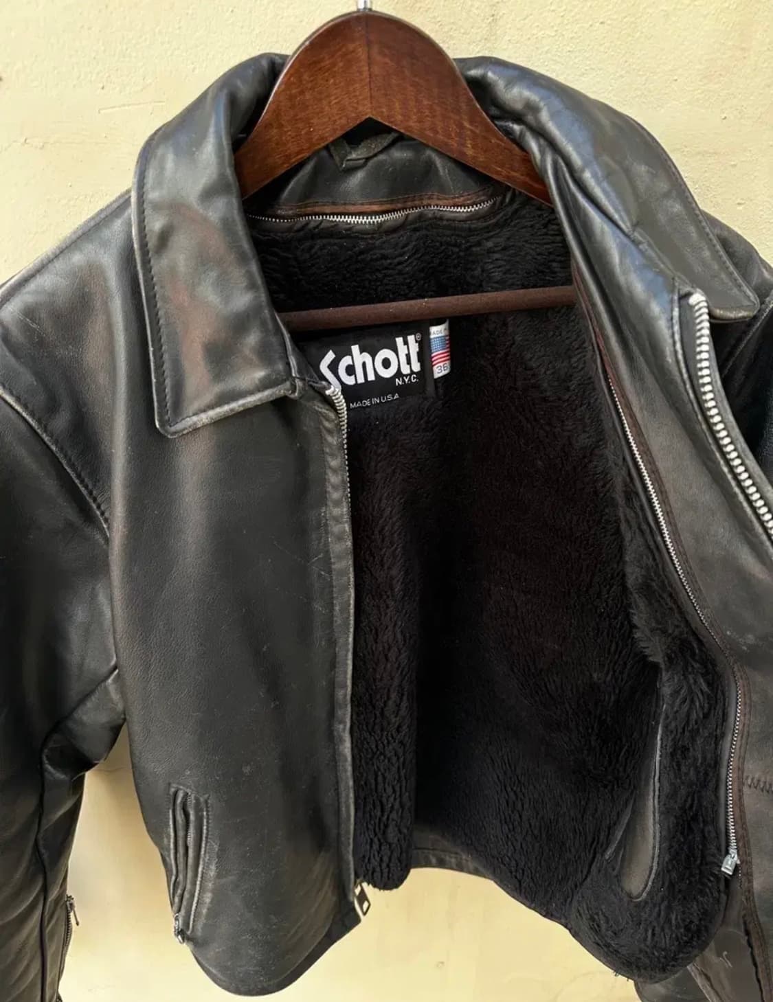 Schott 쇼트 n.y.c 싱글 라이더 레더 자켓 상품이미지4