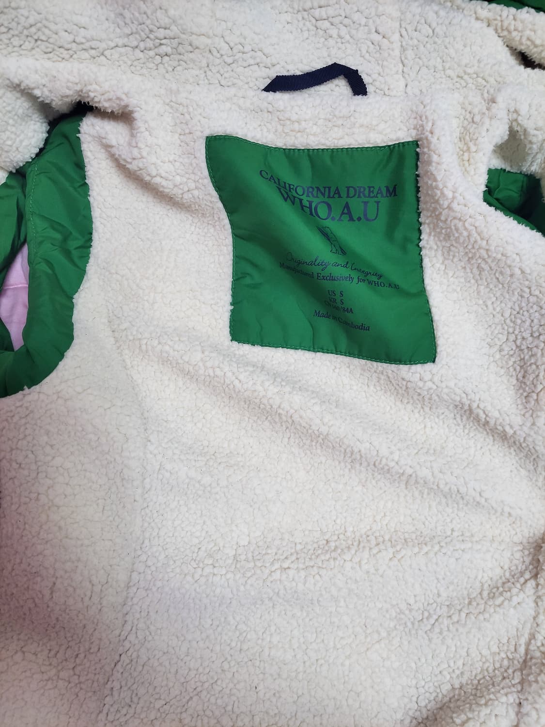 급처상태좋음!후아유 양털 후드 패딩 조끼베스트 럭키슈에뜨st나이키st 상품이미지5