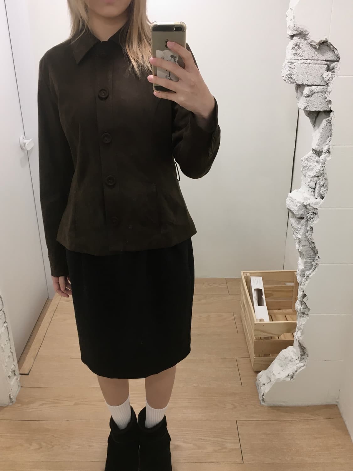 Vintage brown suede jacket  상품이미지5