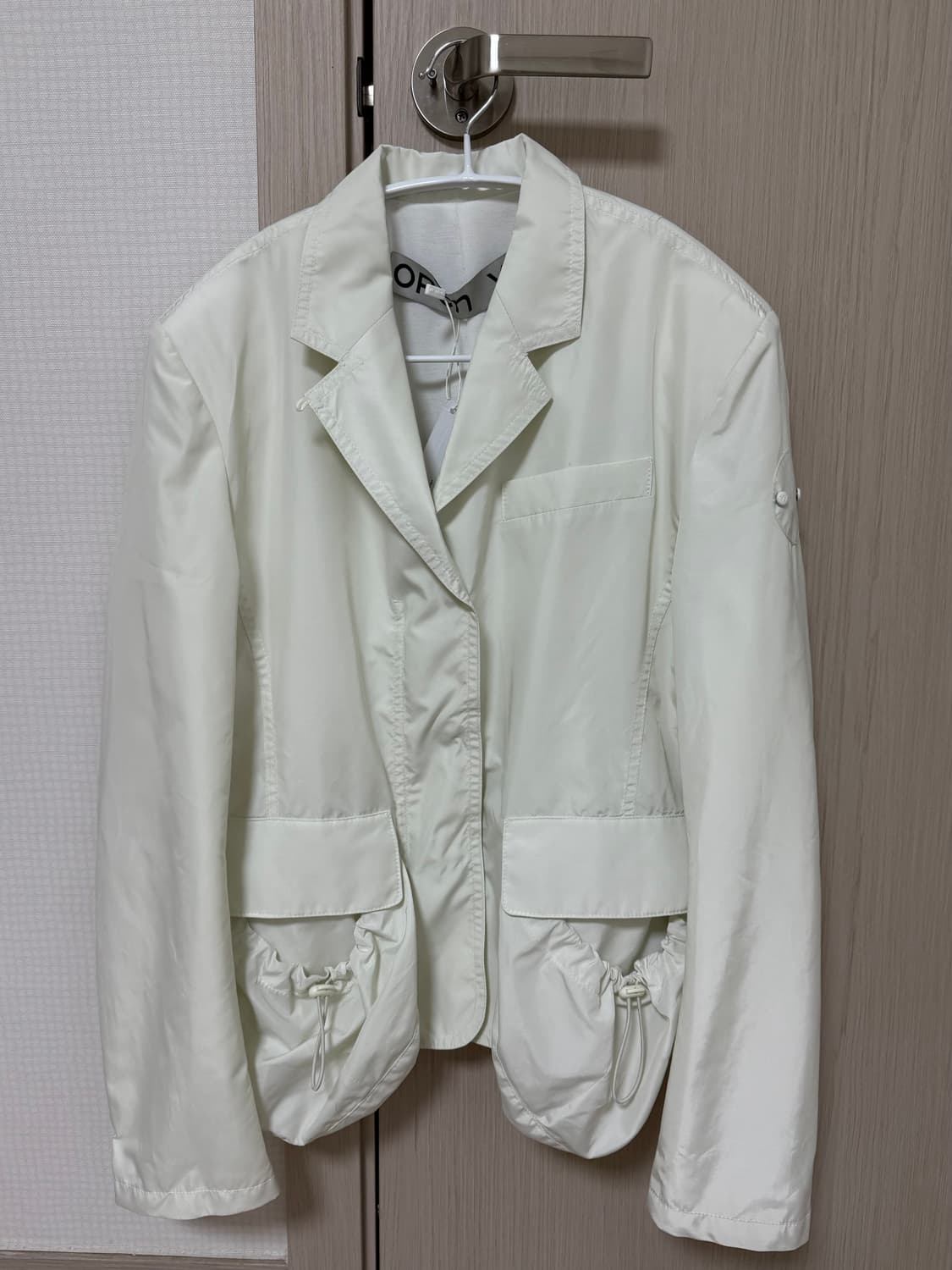 OPEN YY PATCH POKET ZIP JACKET, CREAM 상품이미지5