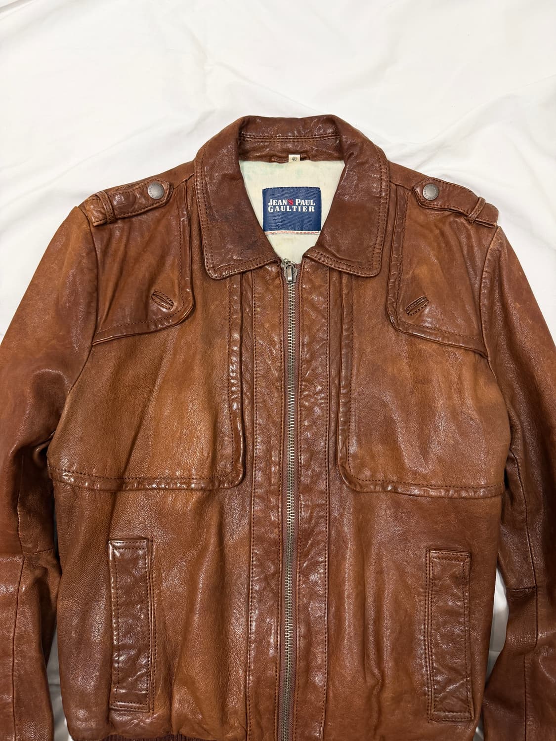 장폴고티에 레더 봄버 자켓 상품이미지3