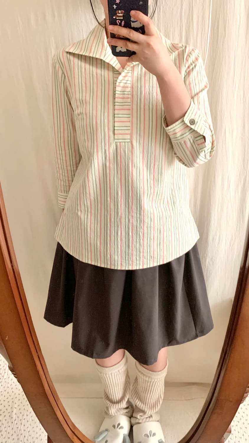 링클 스트라이프 셔츠 상품이미지4