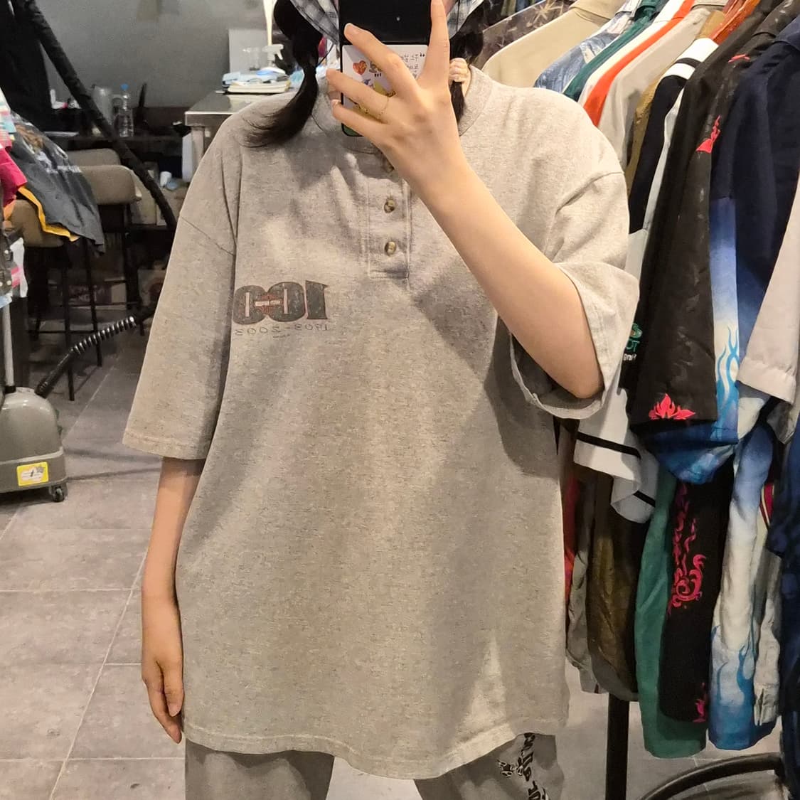 [NO.9] 할리 데이비슨 100주년 반팔 티셔츠 그레이 상품이미지3