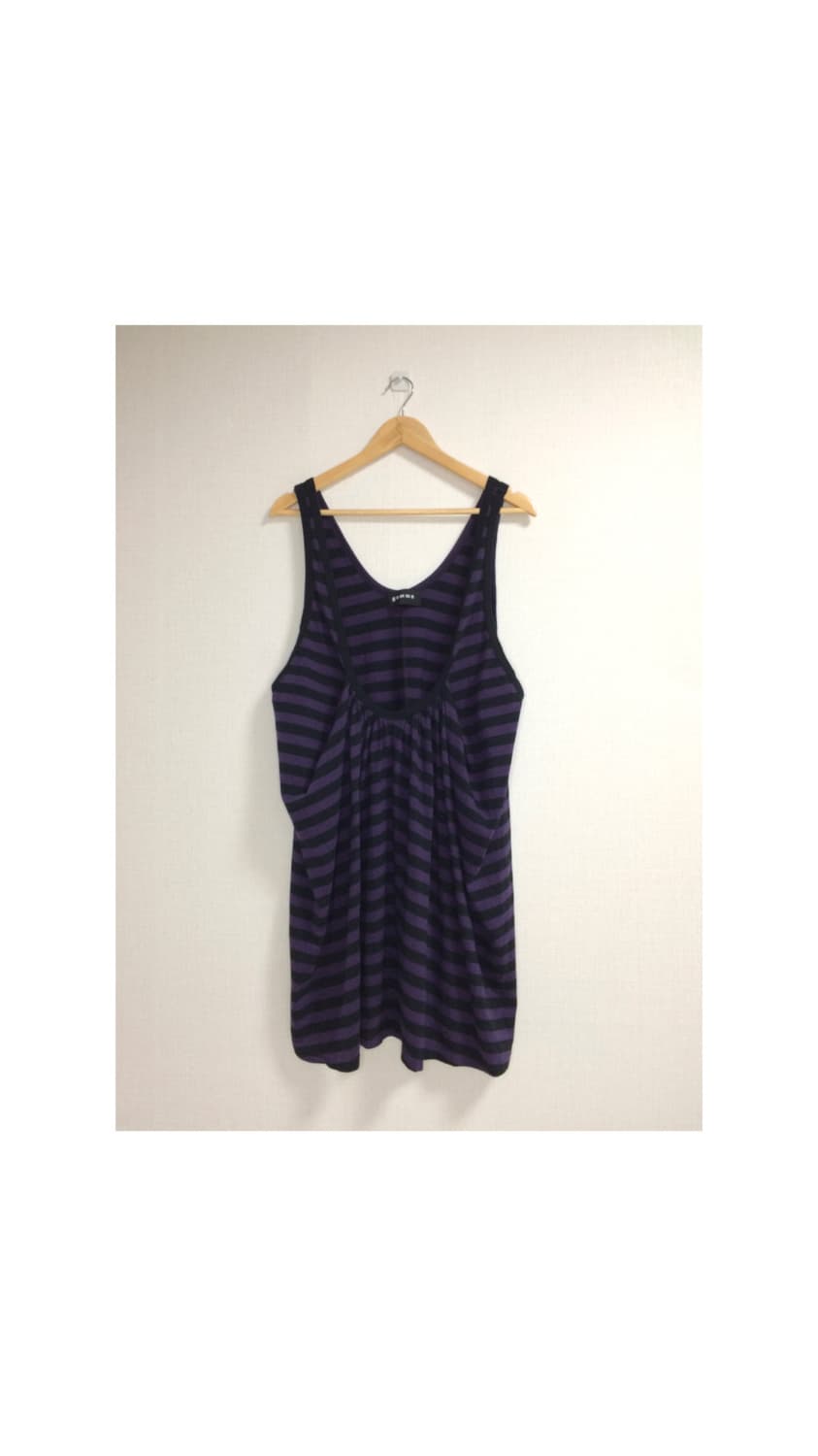 gomme 고무 퍼플 스트라이프 슬리브리스 원피스 튜닉 상품이미지1