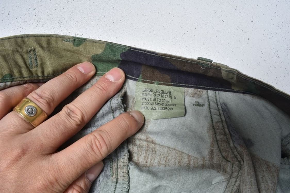 오리지널 미군 카모 립스탑 bdu팬츠 카고 바지 LR N0838 상품이미지7