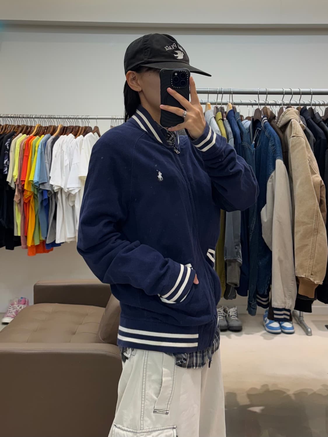 폴로 랄프로렌 코튼 블루종 집업 네이비 상품이미지6