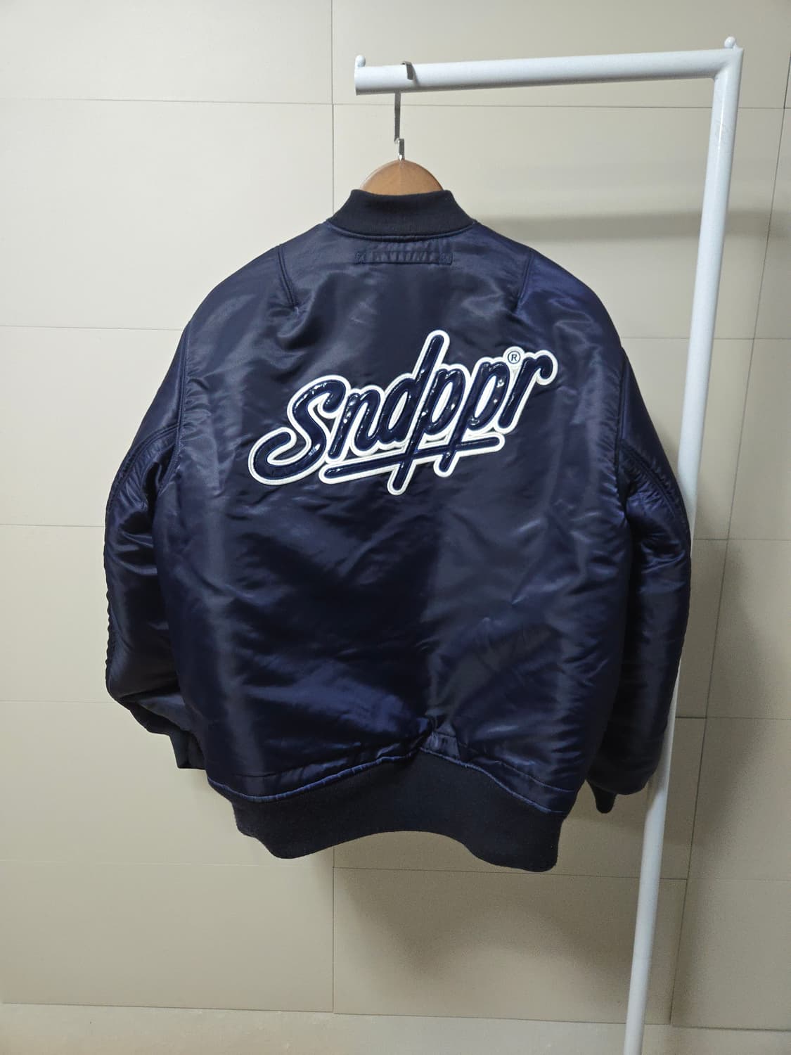 샌드파이퍼 MA-1 리버시블 플라이트 재킷 네이비 블루 L 상품이미지1