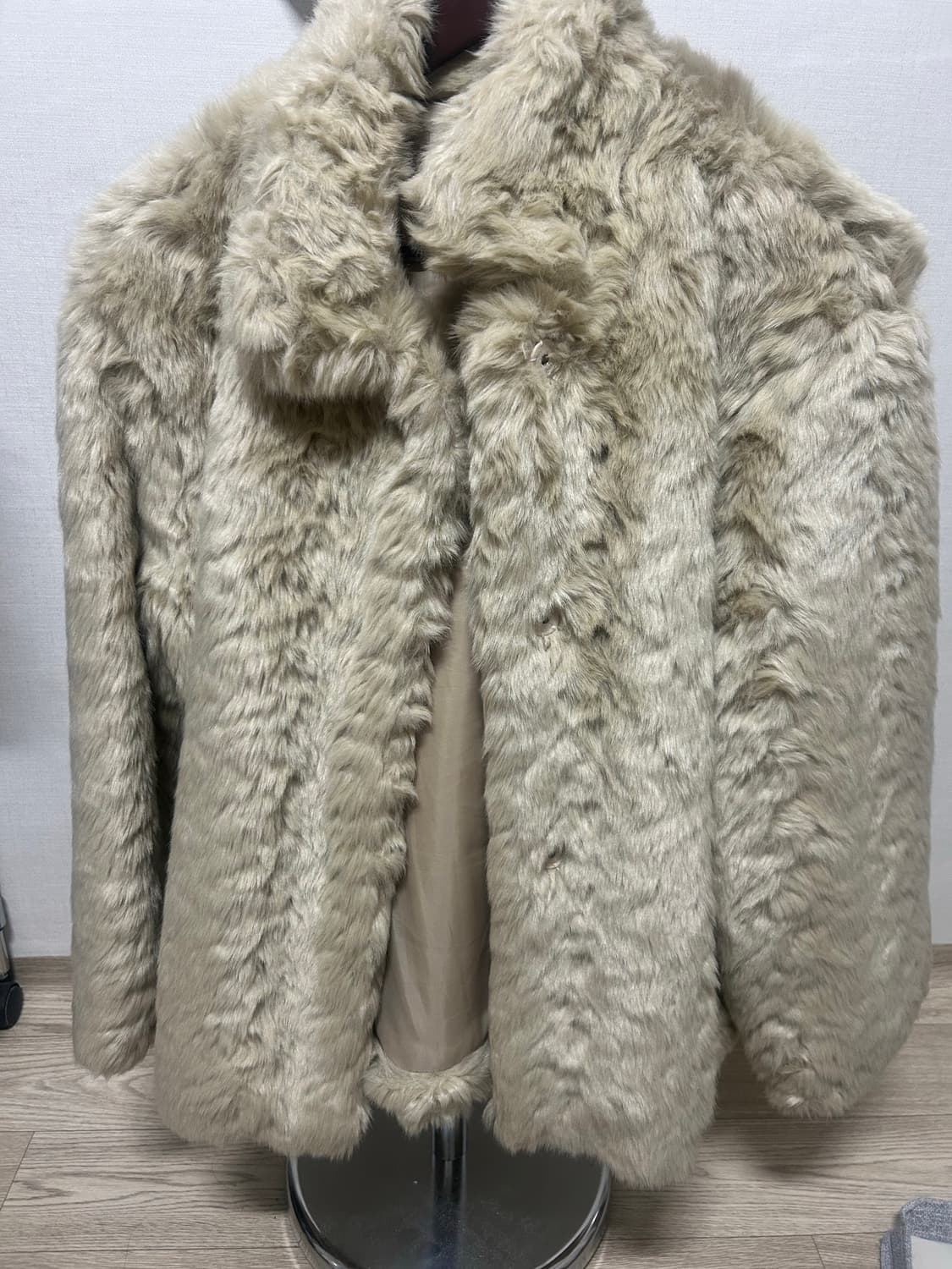 아이보리 퍼 자켓 상품이미지1