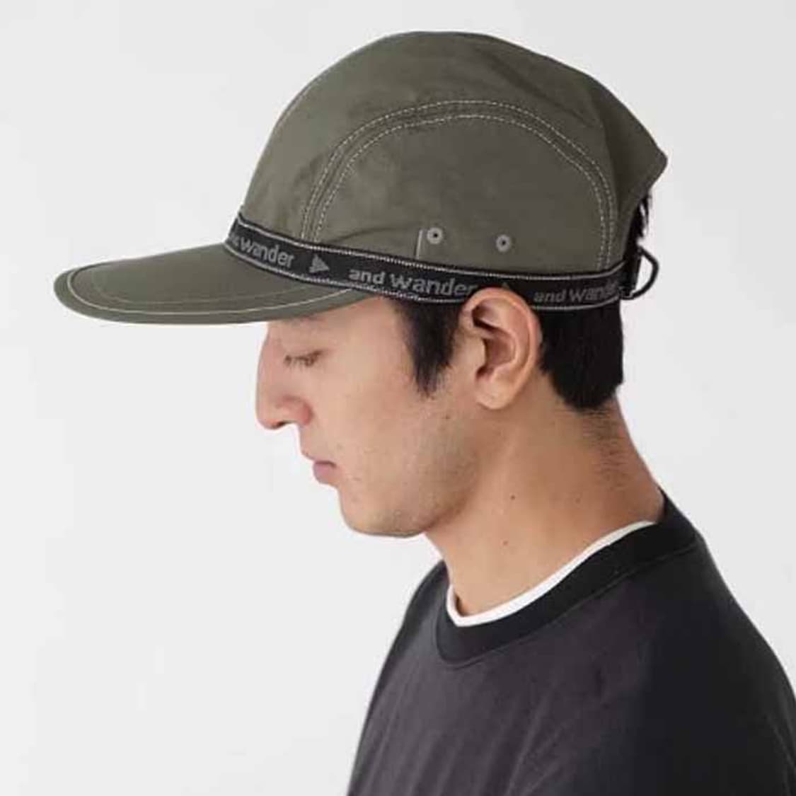 앤드원더 and wander JQ 테이프 캡 카키 상품이미지2