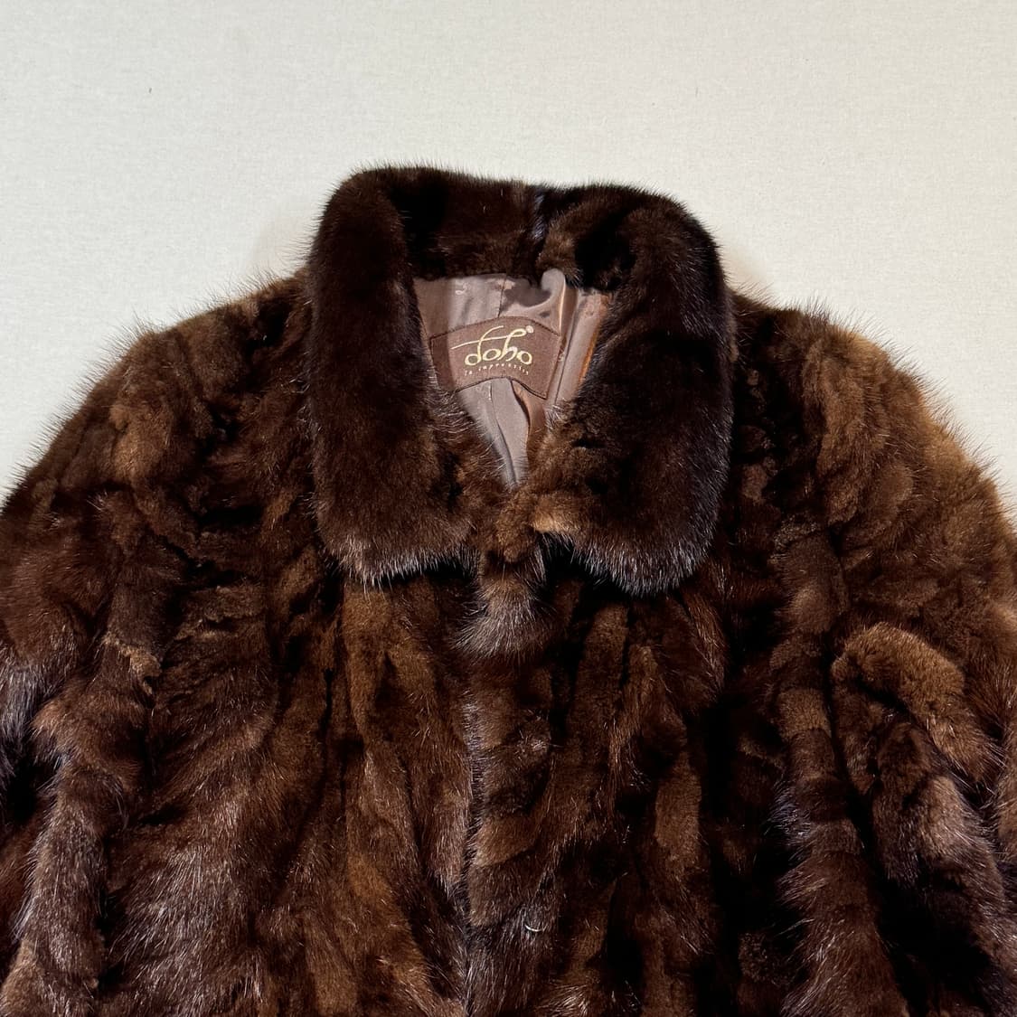S) DOHO 브라운 밍크 숏 코트 퍼 자켓 상품이미지3