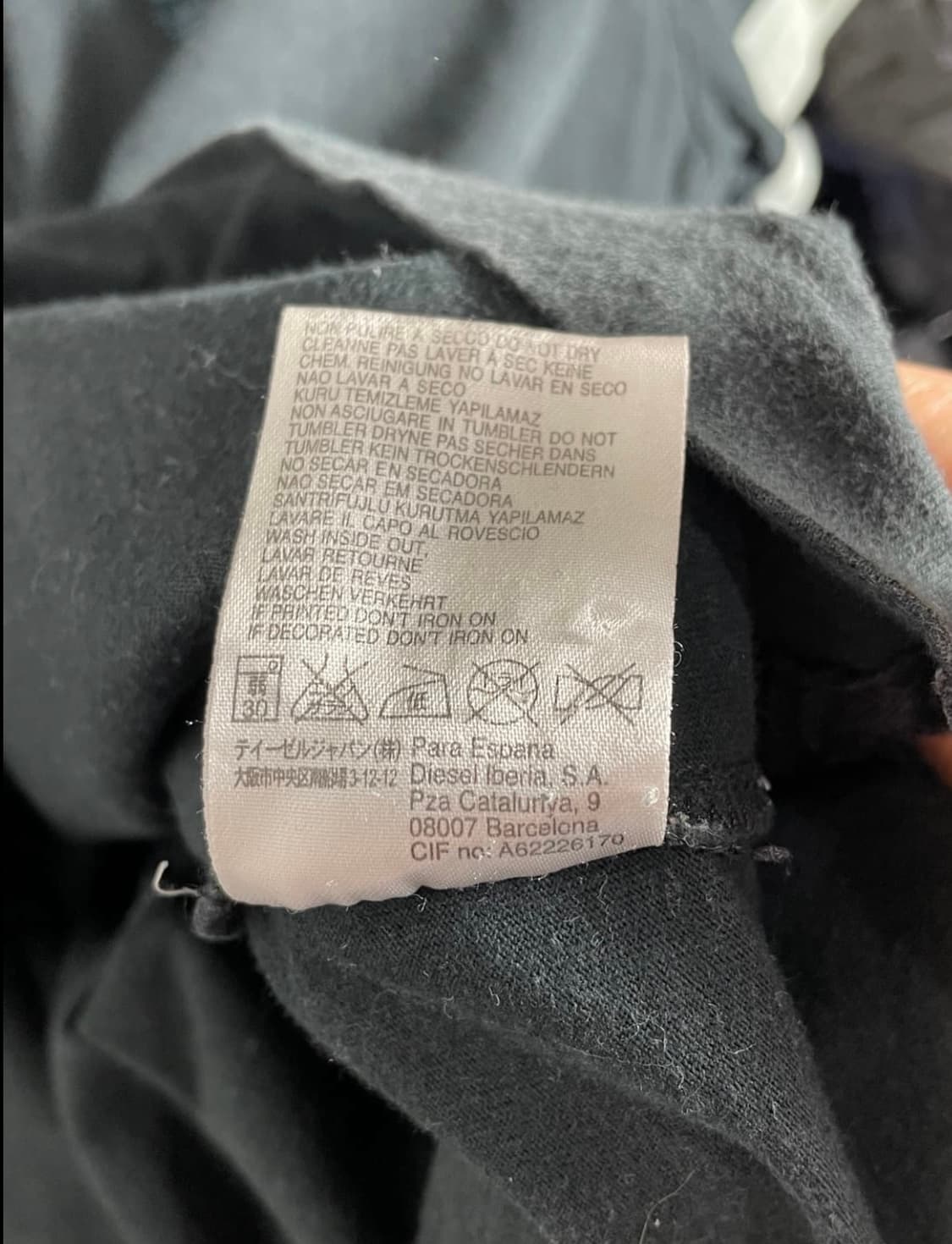 디젤 블랙 반팔 카라 티셔츠 상품이미지5