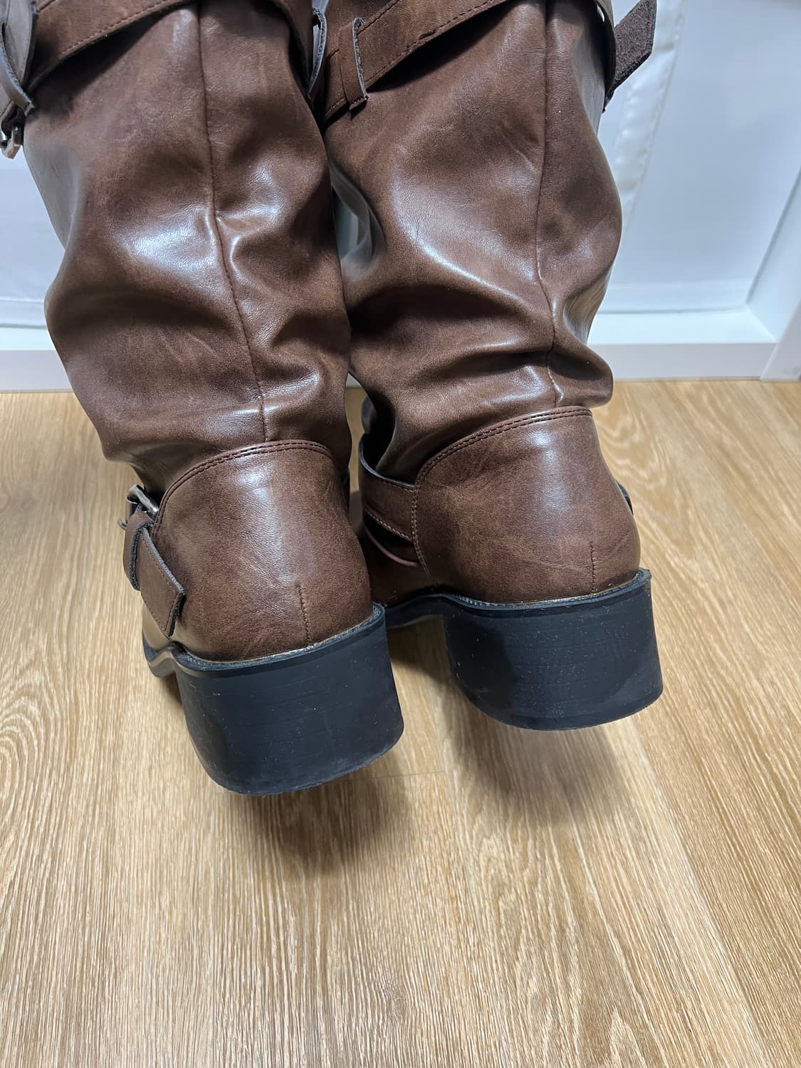 세인트새틴 브라운 버클 롱부츠 250 상품이미지6