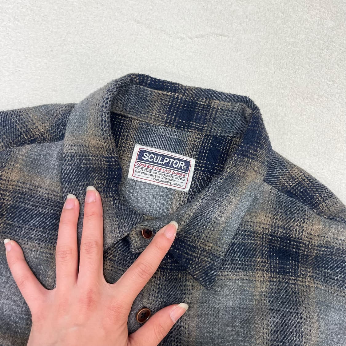 SCULPTOR gray check shirts 상품이미지6