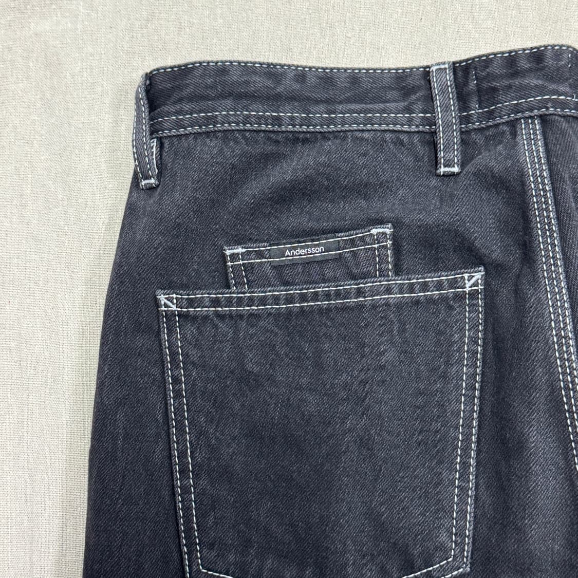 앤더슨벨 스티치 흑청 데님팬츠 M 상품이미지7