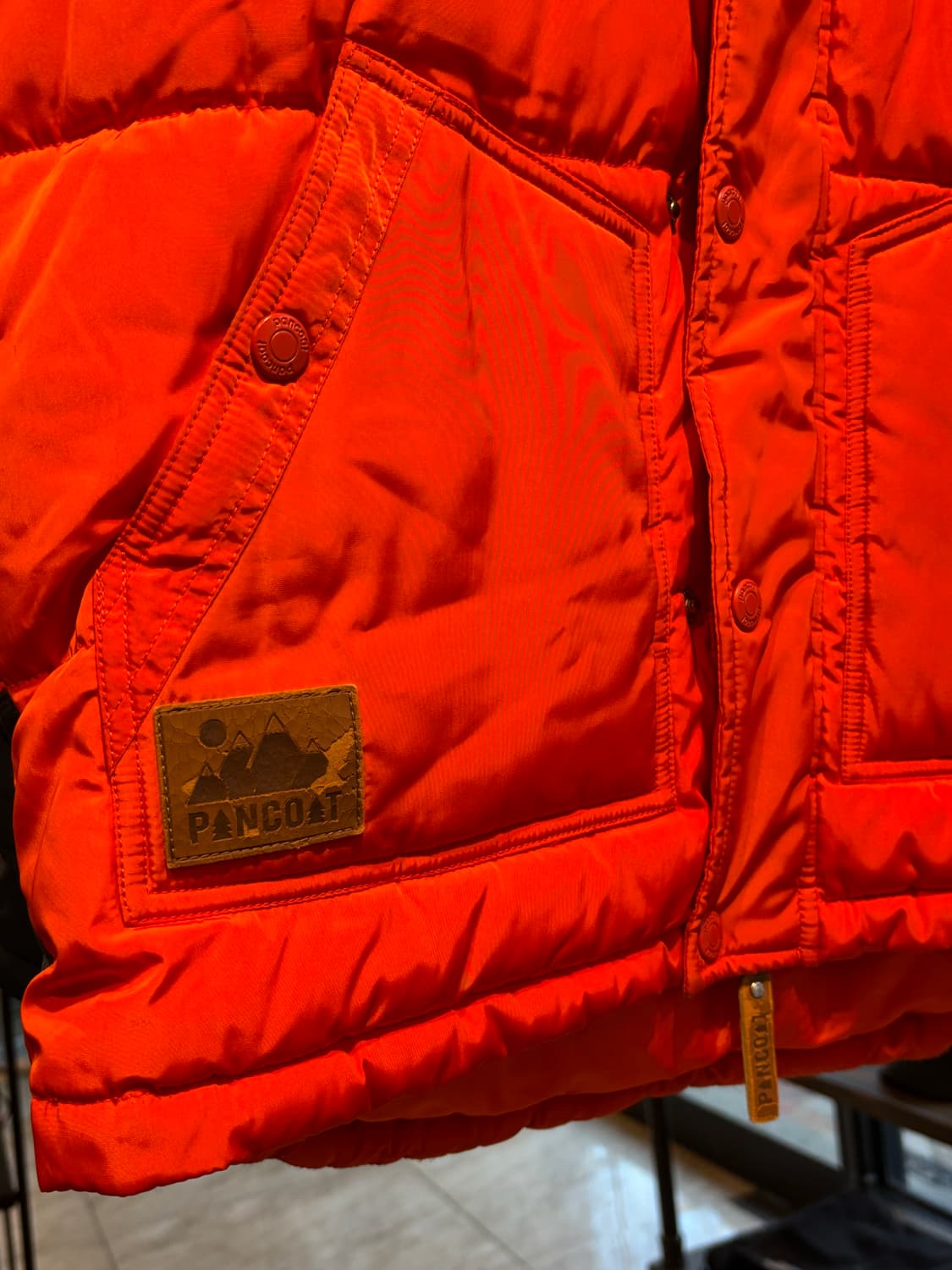 팬콧 오렌지 숏 패딩베스트 L 상품이미지3