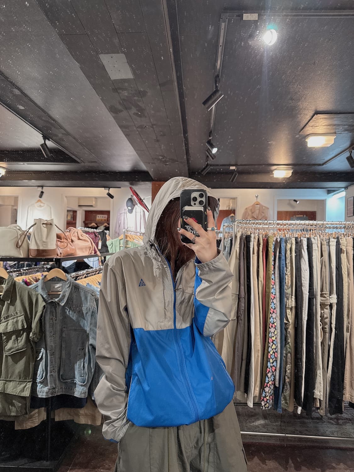 나이키 acg 올드 러닝 스톰핏 배색 후드 바람막이 S 상품이미지1