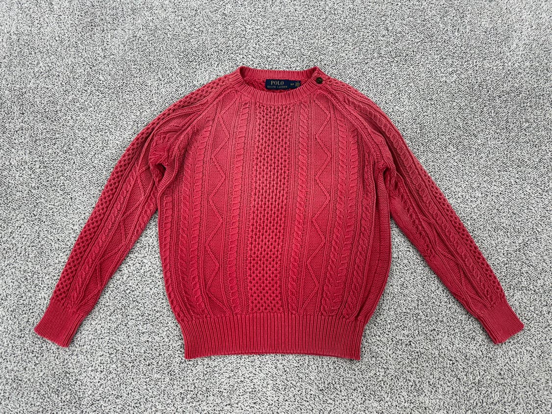 [XL][M] 폴로 랄프로렌 피그먼트 케이블니트 2사이즈 상품이미지6