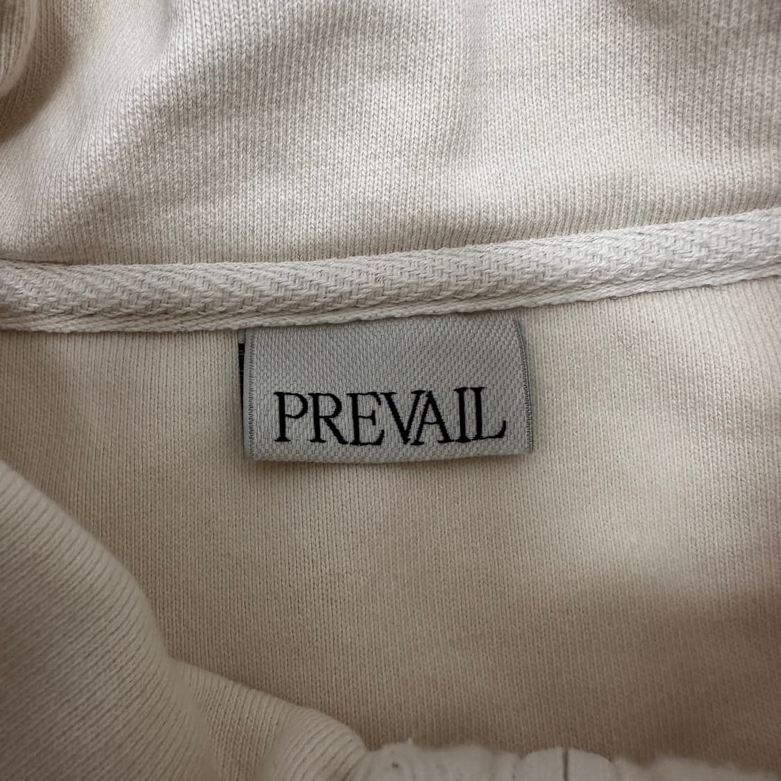 PREVAIL 프리베일 여성 반집업 맨투맨 아이보리 S 상품이미지4