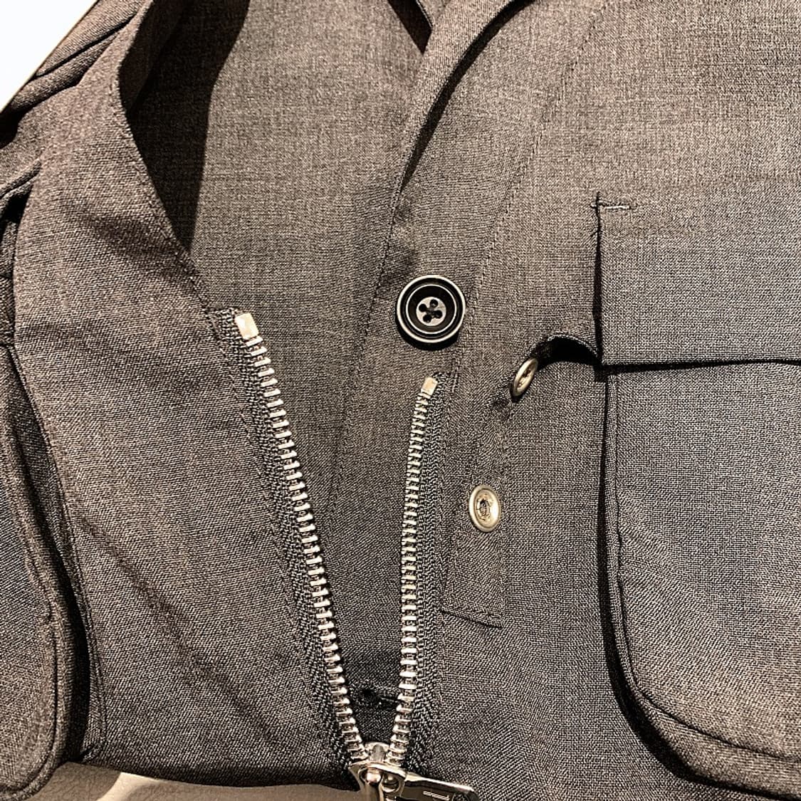 언에펙티드 남성 차콜 레이어드 자켓 상품이미지2