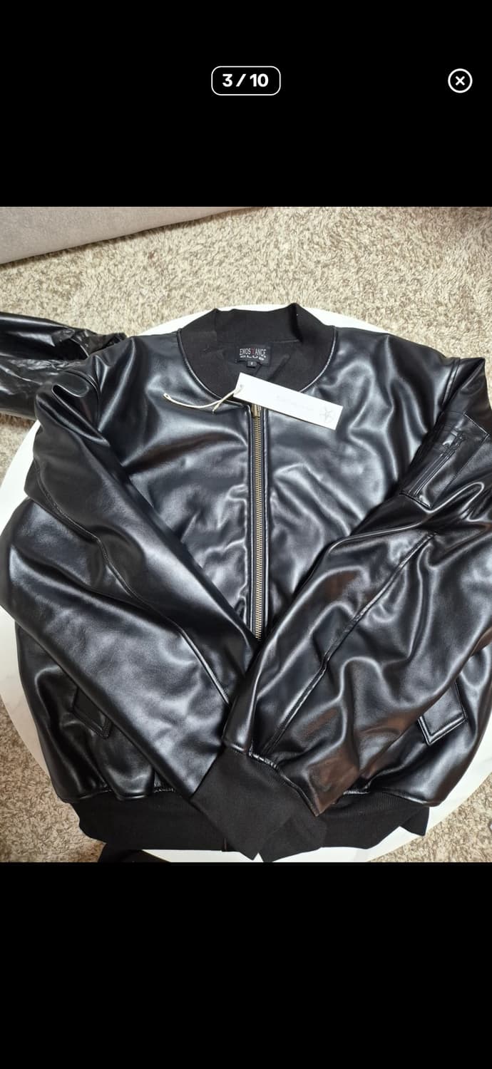 에모스탠스클럽 레더 봄버 2사이즈 상품이미지6