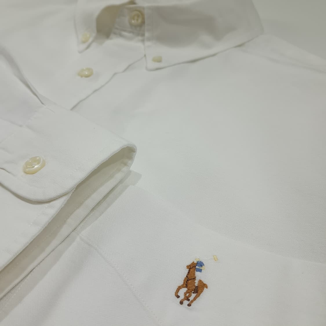 CL755 XL 폴로 90s 멀티포니 화이트 빅셔츠 남방 상품이미지4