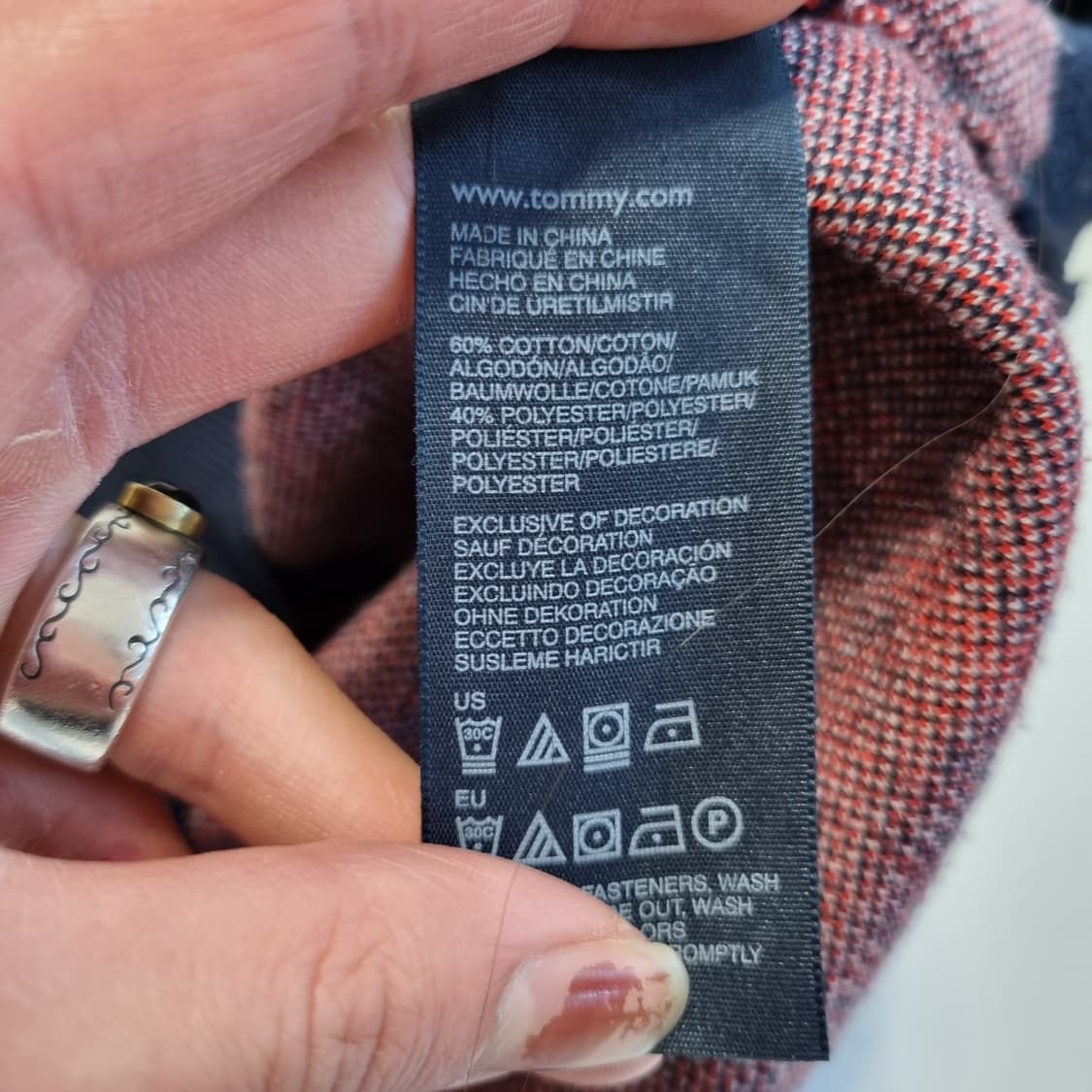 타미힐피거 체크 니트 가디건 상품이미지4