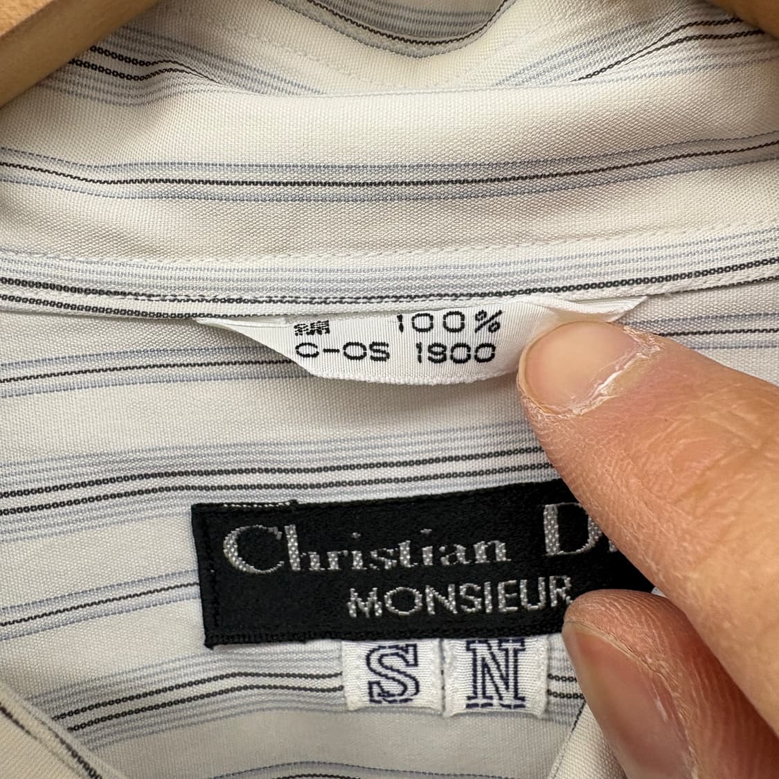 크리스챤 디올 스트라이프 셔츠 남방 남성 L 상품이미지4