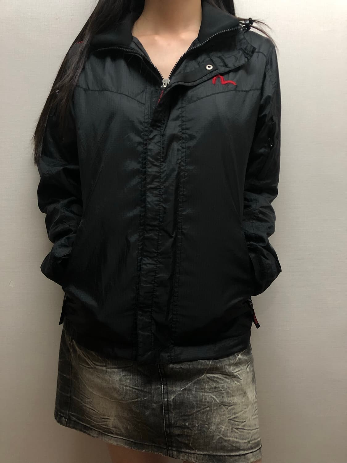 빈티지 에비수 블랙 바람막이 상품이미지2