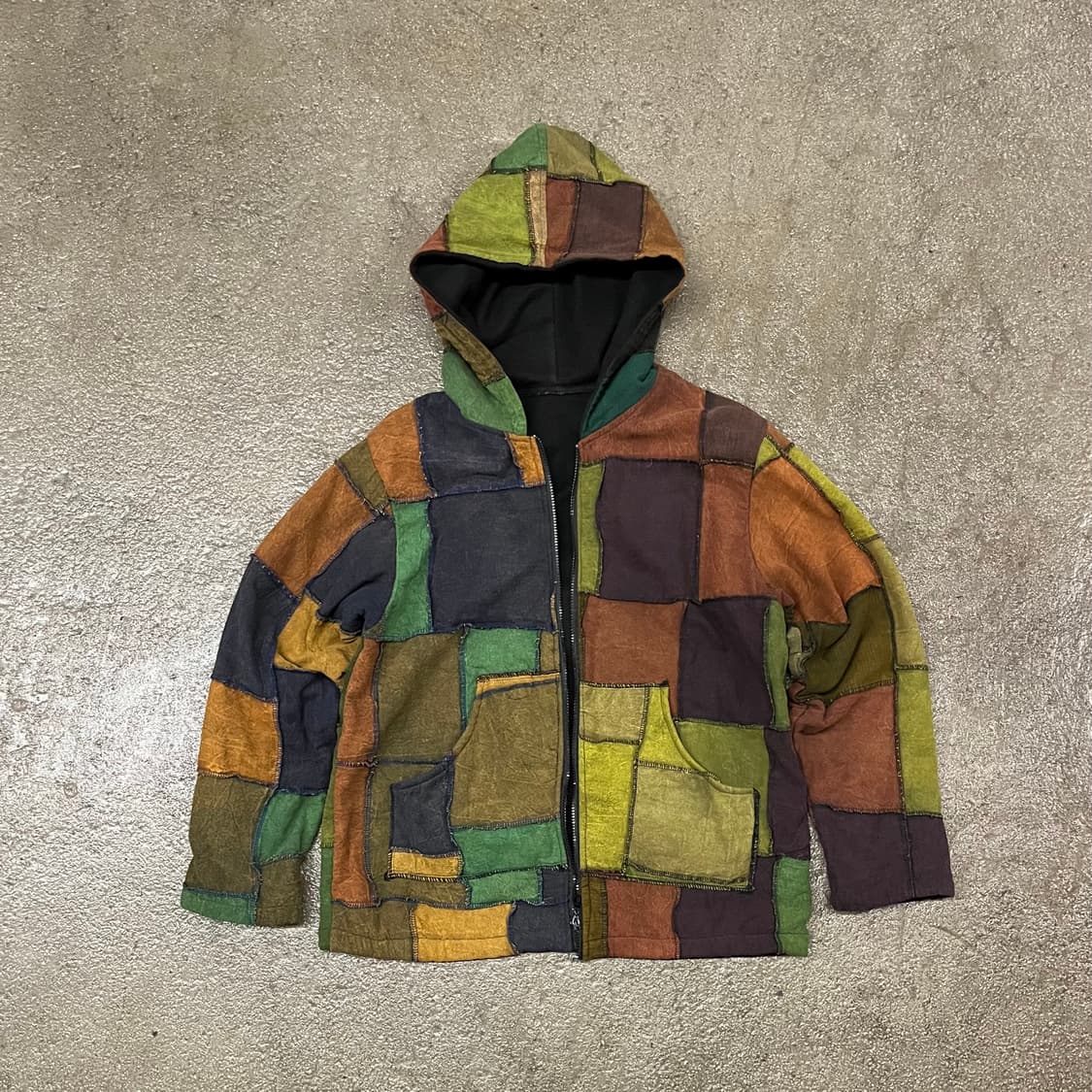 빈티지 패치워크 후드집업 (105) 상품이미지1