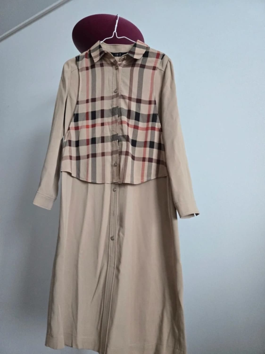 닥스 체크 셔츠 원피스 66  상품이미지1