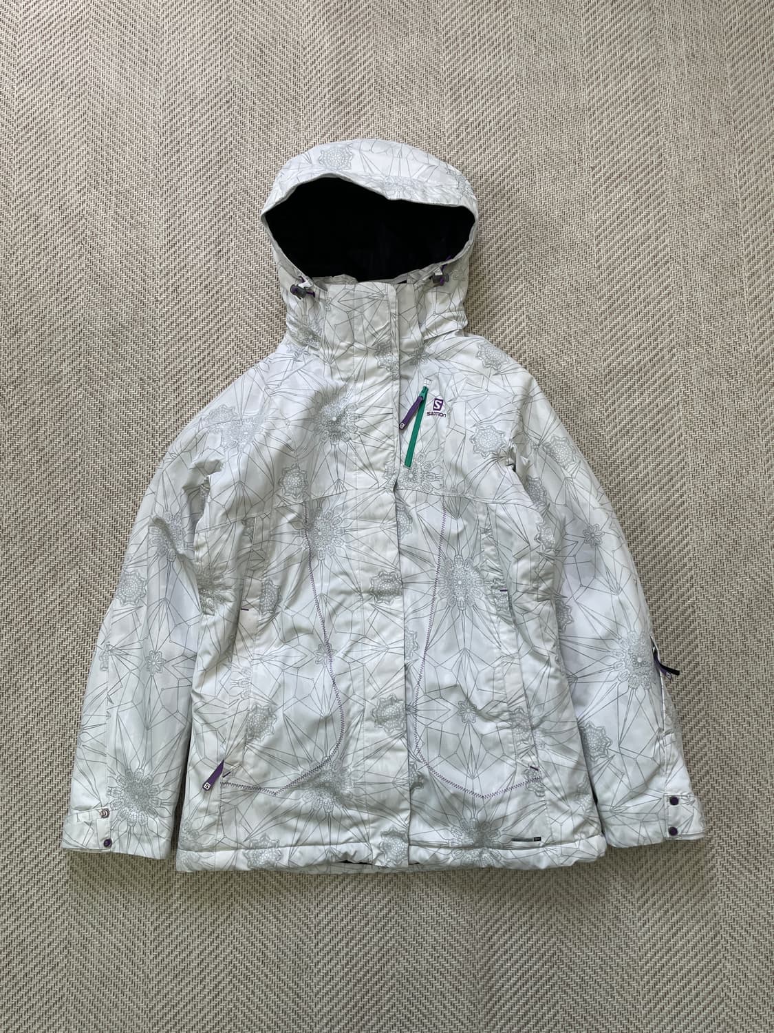 살로몬 기하 패턴 어드밴스드 스킨 드라이 스키 재킷 J04208 상품이미지1