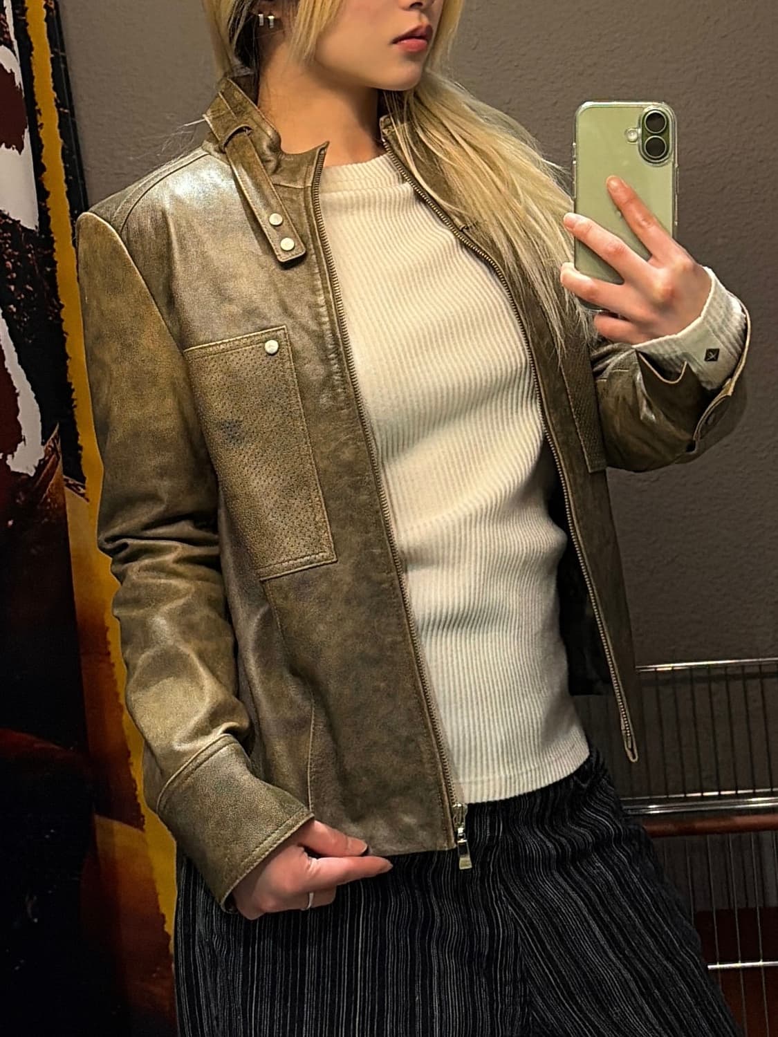 일본빈티지 양가죽 레더자켓 상품이미지2