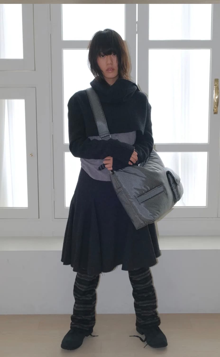 @공홈 품절 파히섬 부츠컷 STRIPE SLIM BANDING PANTS 상품이미지3