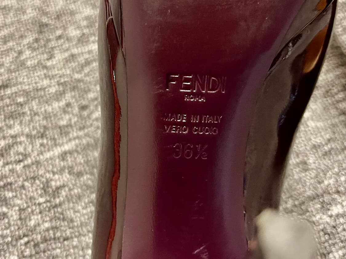 [235] 펜디 FENDI 페이던트 펌프스힐 버건디  상품이미지6