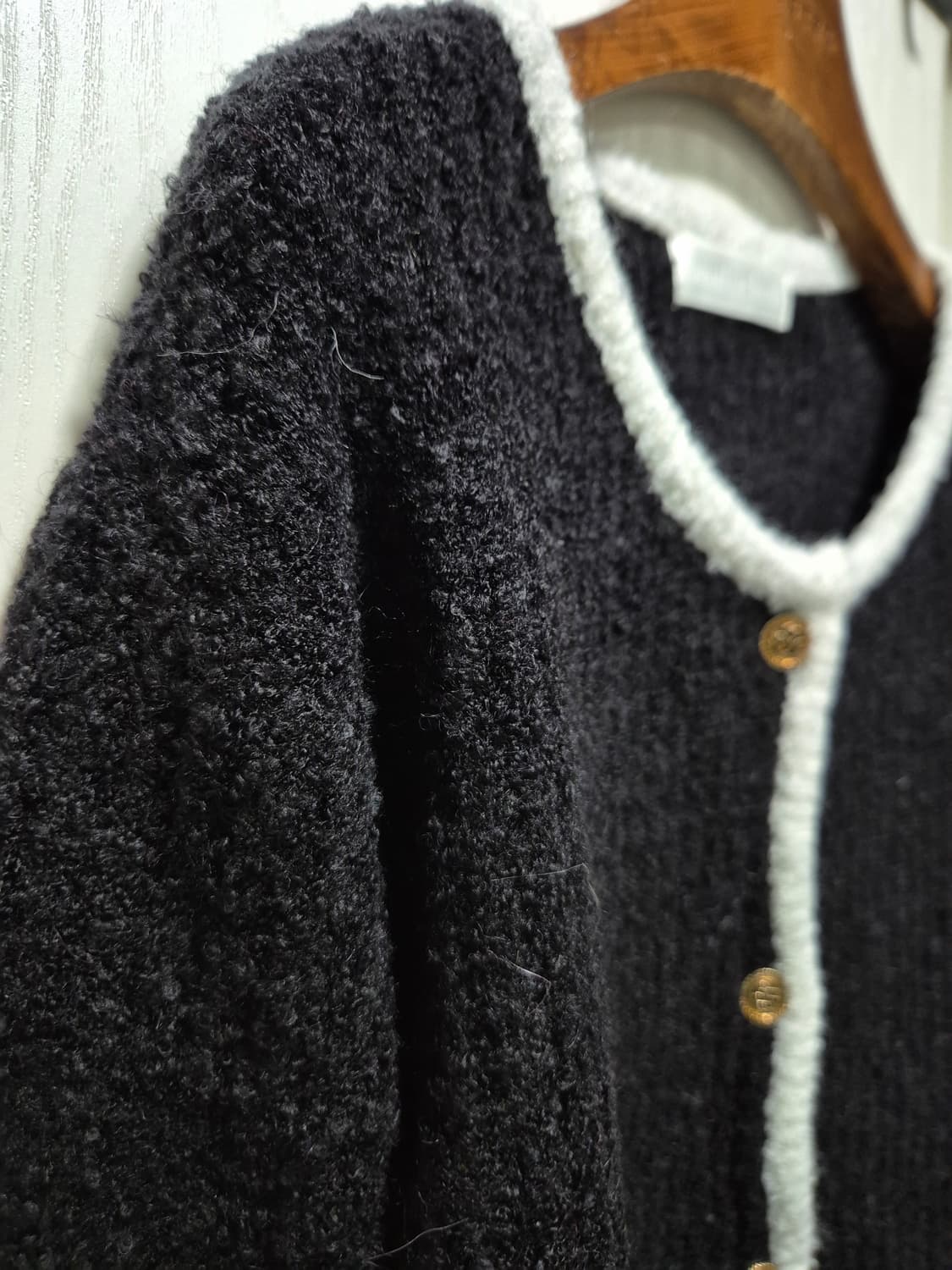 브래이시걸 블랙 트위드 가디건 상품이미지3