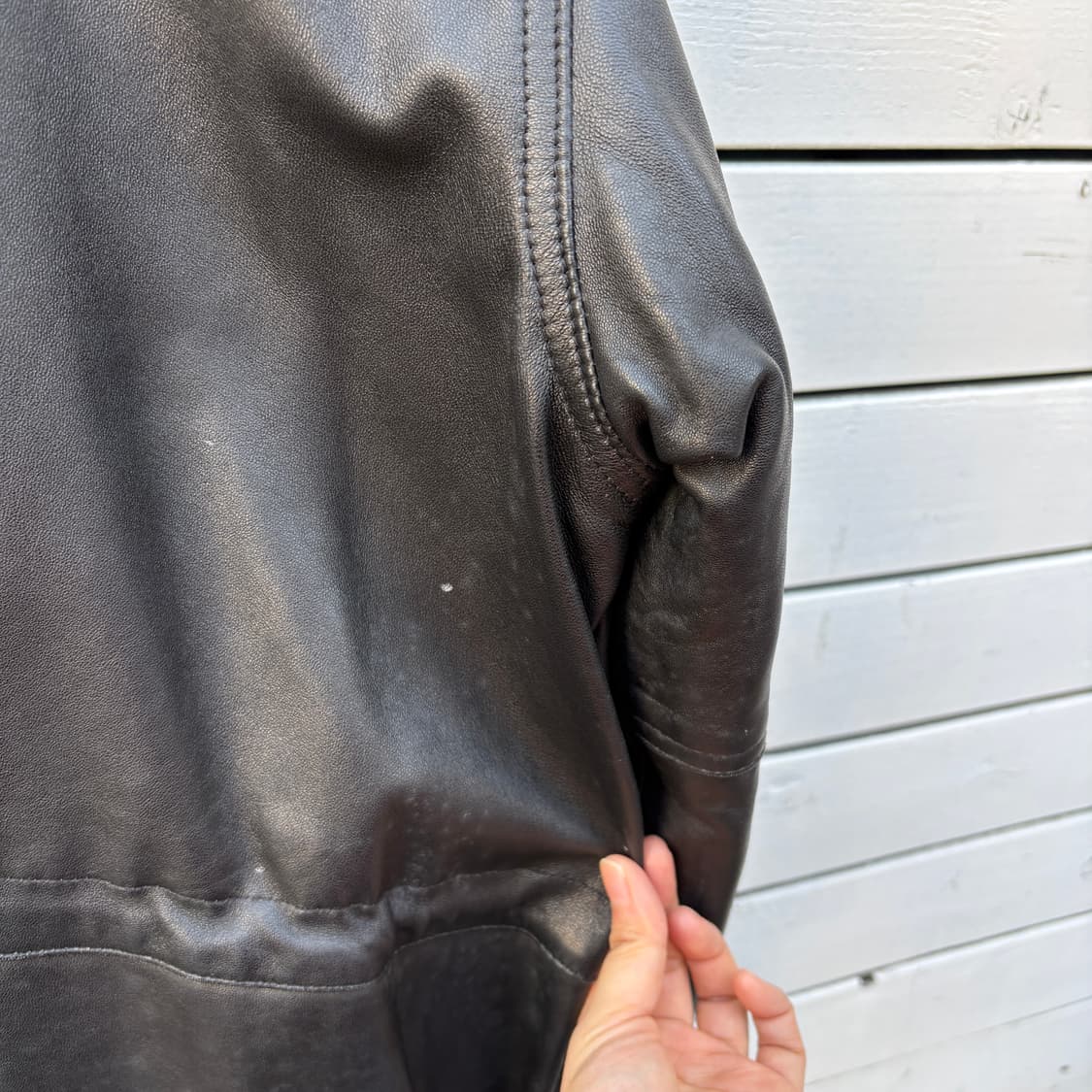Vintage 빈티지 레더 가죽 카코트 자켓 상품이미지7