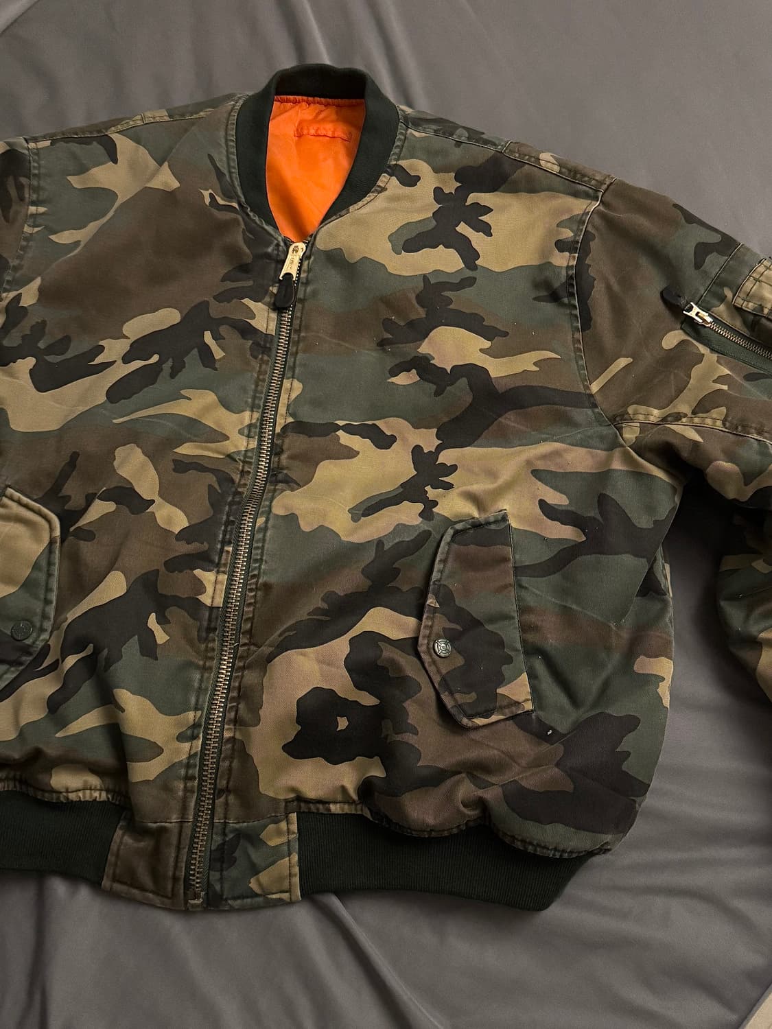 Fostex (02 라프시몬스) 원판 MA-1 우드랜드 자켓 상품이미지2