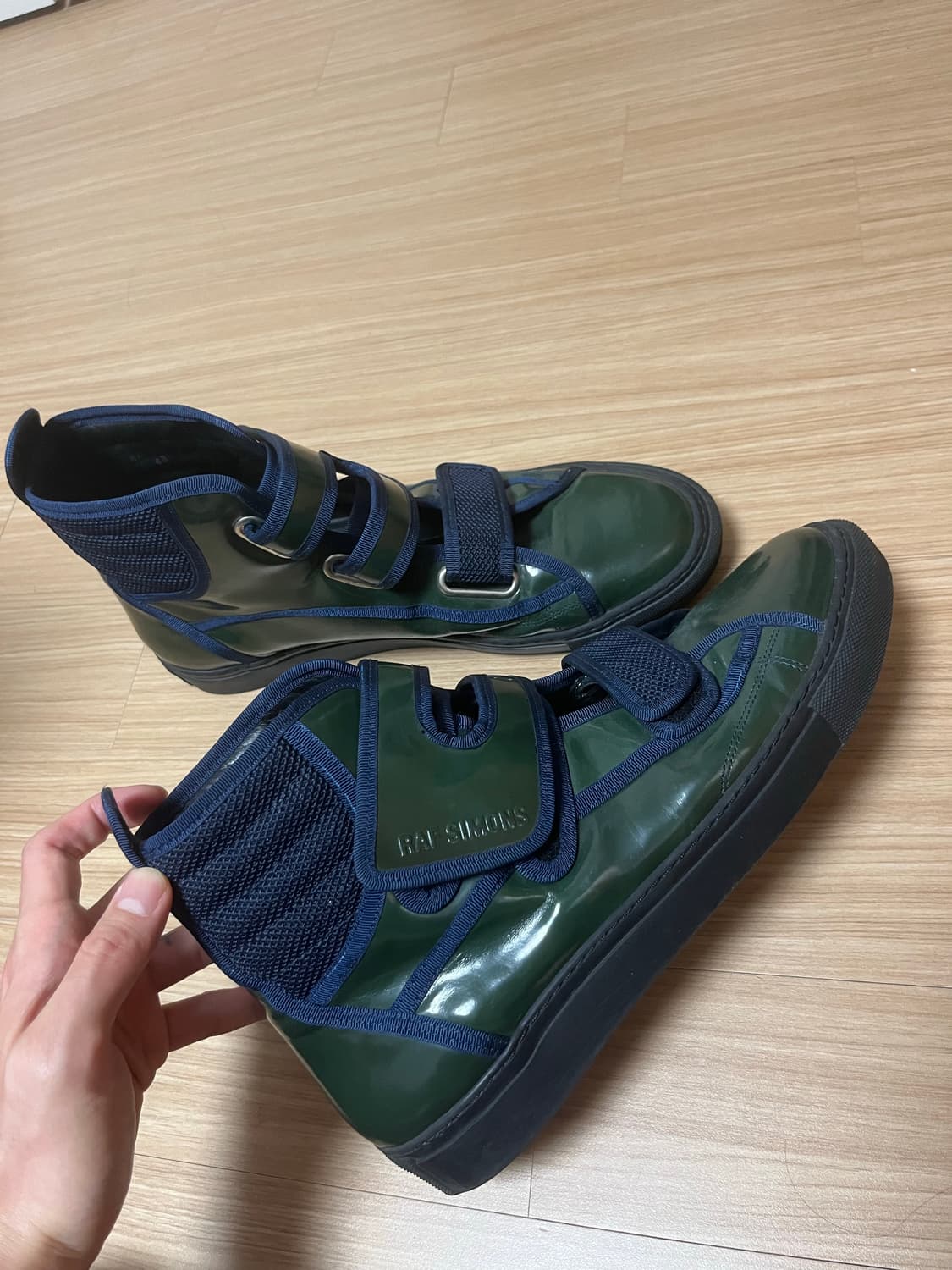 라프시몬스 벨크로 하이탑 딥그린 43 상품이미지5