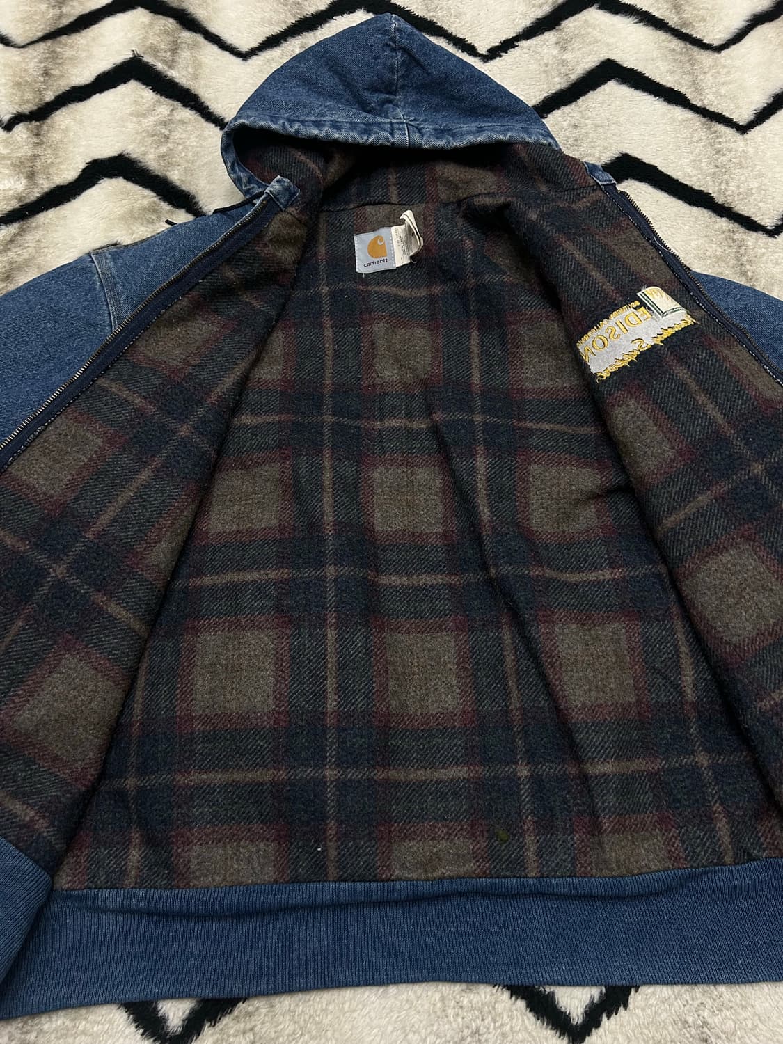 [L]칼하트USA J08Dst 데님 액티브 자켓 상품이미지4