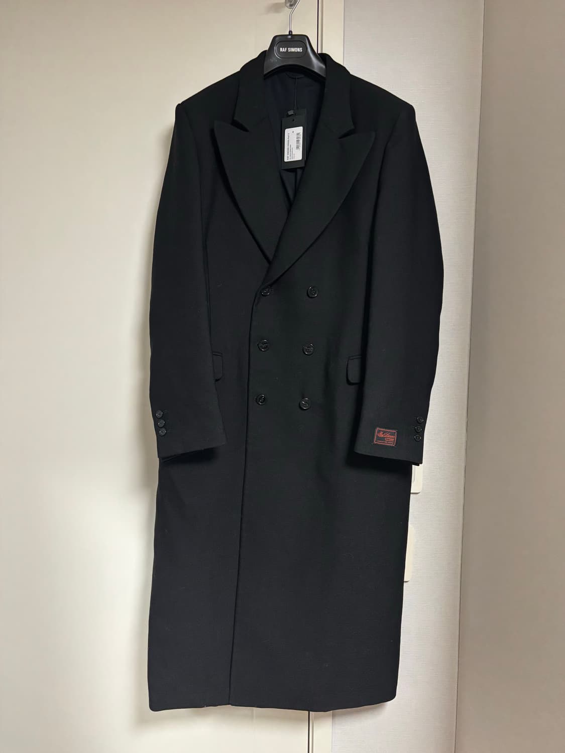 라프시몬스 23ss 더블코트 블랙 48 상품이미지2