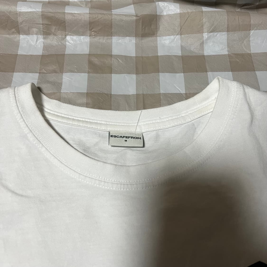 이스케이프프롬 낭만프린팅 반팔 M 빈티지 Y2K 화이트 상품이미지2