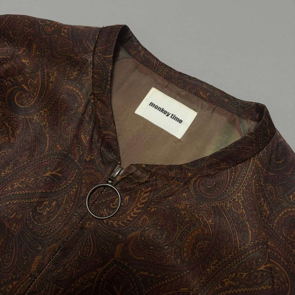 몽키타임(MONKEY TIME) 브라운 페이즐리 프린트 블루종 자켓 상품이미지3