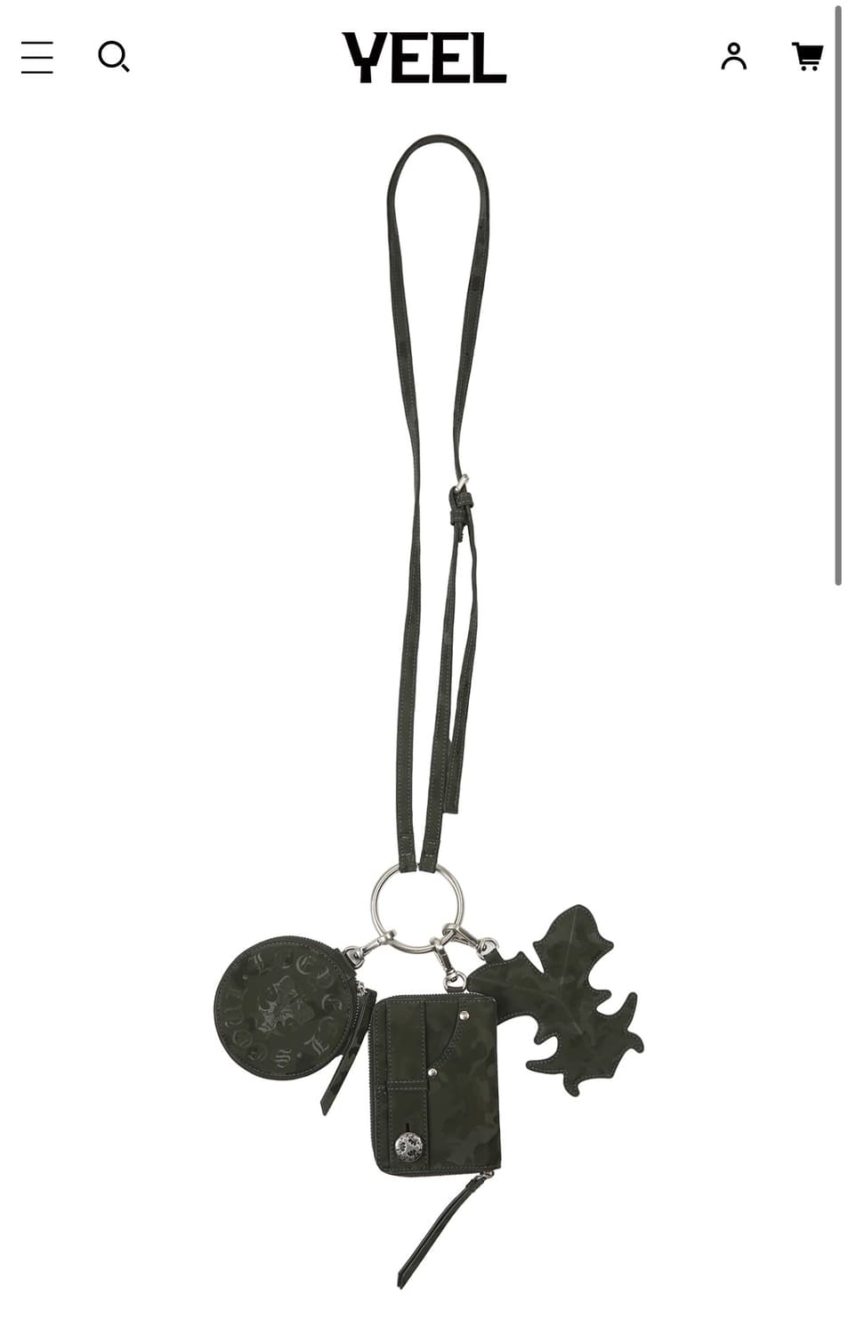 YEEL 트리플 키링 지갑 세트 카키 상품이미지2