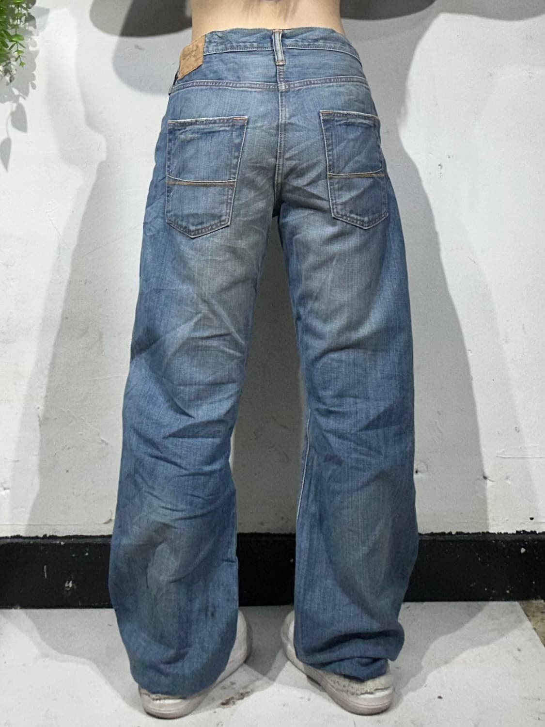90s 아베크롬비 연청 와이드 데님 팬츠 청바지  상품이미지3