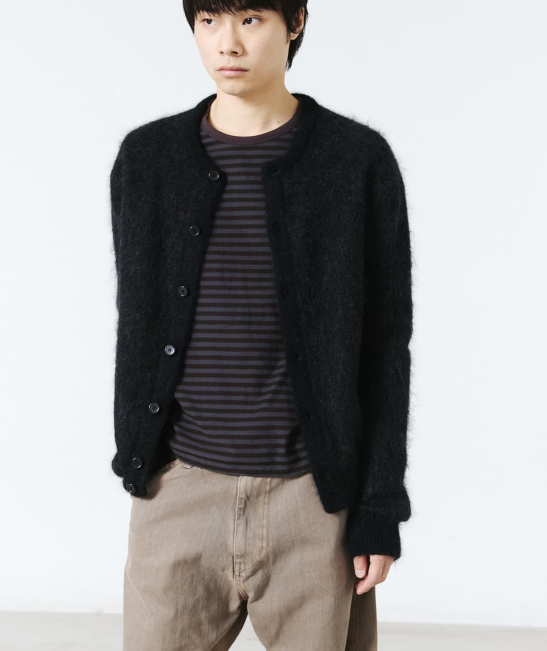 해칭룸 모헤어 가디건 블랙 상품이미지5